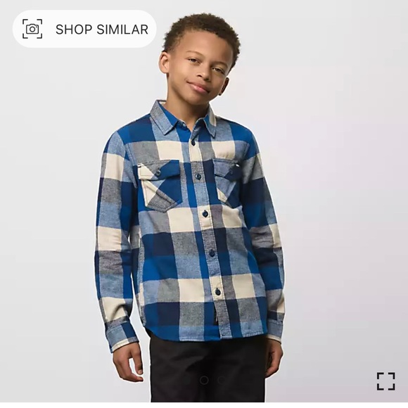 Vans plaid flannel shirt. Youth medium - Picture 5 of 5